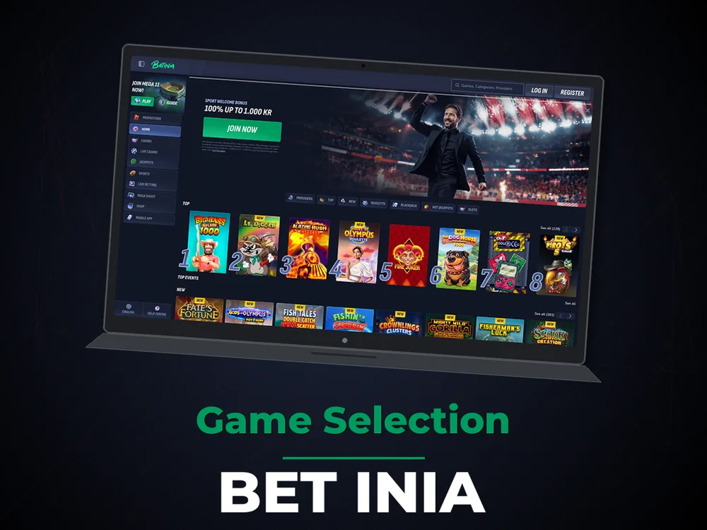 Bet Inia - Game Selection