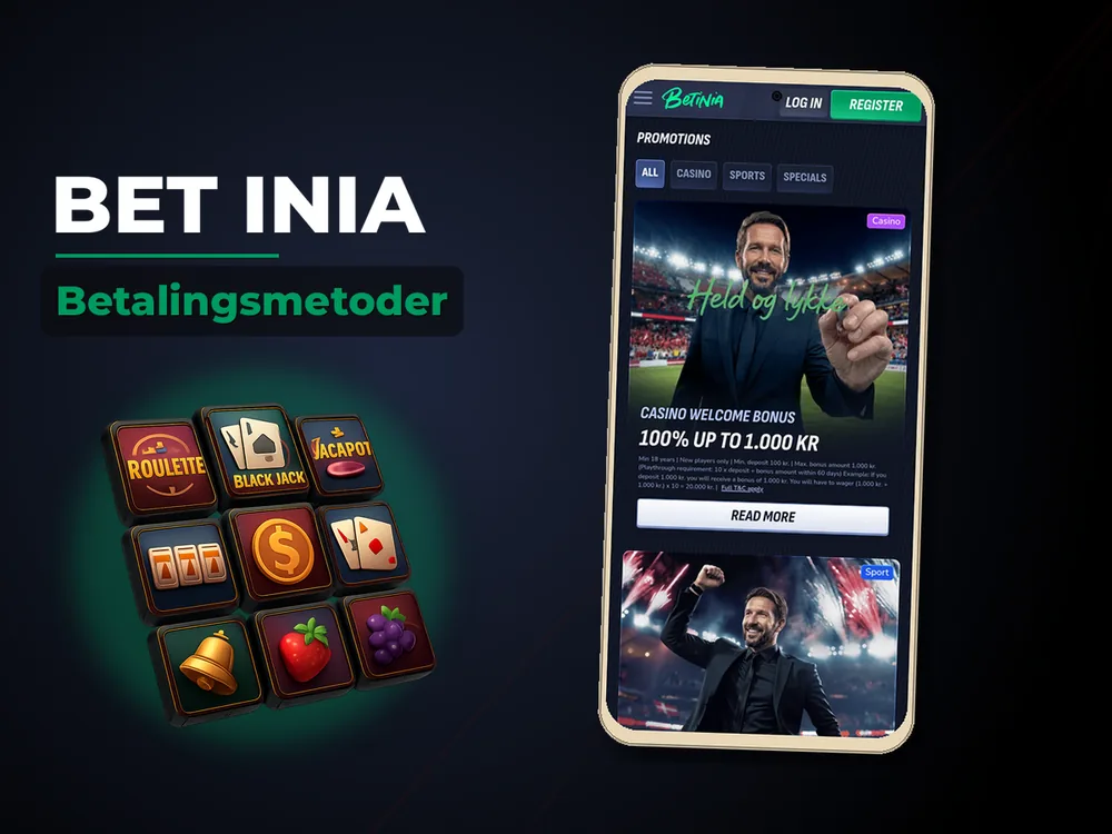 Bet Inia - Betalingsmetoder